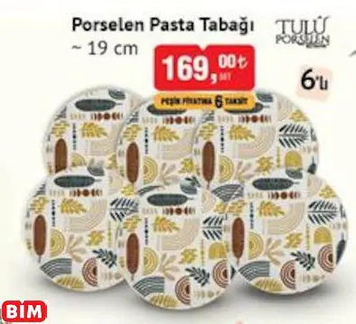 TULÜ PORSELEN PORSELEN PASTA TABAĞI